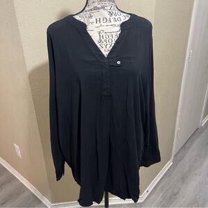Woman Within‎ black blouse 22 24